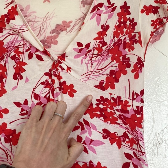 Banana Republic 🌺 V Neck Short Sleeve Floral Blouse 🌺 - Picture 8 of 8